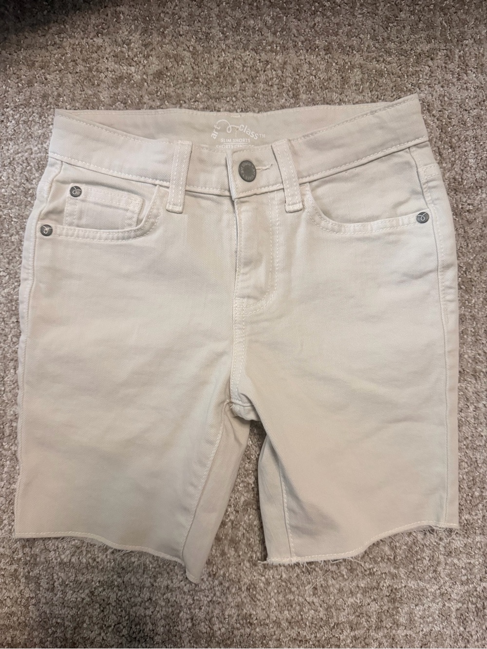 art class Cream Girls' Denim Shorts